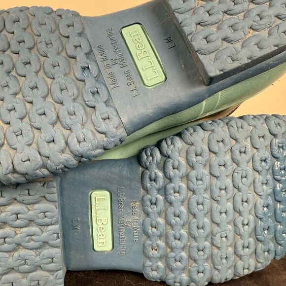 Beanie L.L. Bean Aqua Blue Snow Duck Boots - Womens 8-8.5 / Kids 6M, Maine USA - Picture 11 of 12